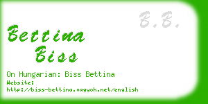 bettina biss business card